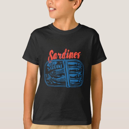 Sardines Tinned Fish Retro Graphic For Men Women  Tシャツ (正面)