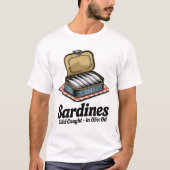 Sardines Tinned Fish Retro Graphic Summer for Men Tシャツ (正面)
