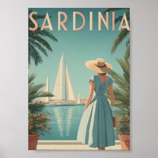 Sardinia 50s vintage ポスター (正面)