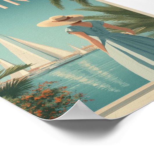 Sardinia 50s vintage ポスター (角)