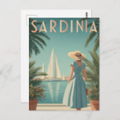 Sardinia 50s vintage ポストカード (正面/裏面)