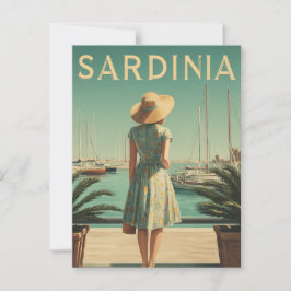 Sardinia 50s vintage travel ポストカード