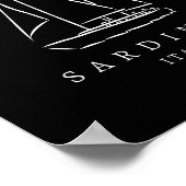 Sardinia Italy Yacht Club Souvenir Europe Boats Fa ポスター (角)