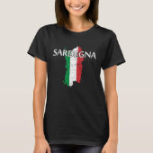 Sardinia Sardegna Italy Flag Island Map Tシャツ (正面)