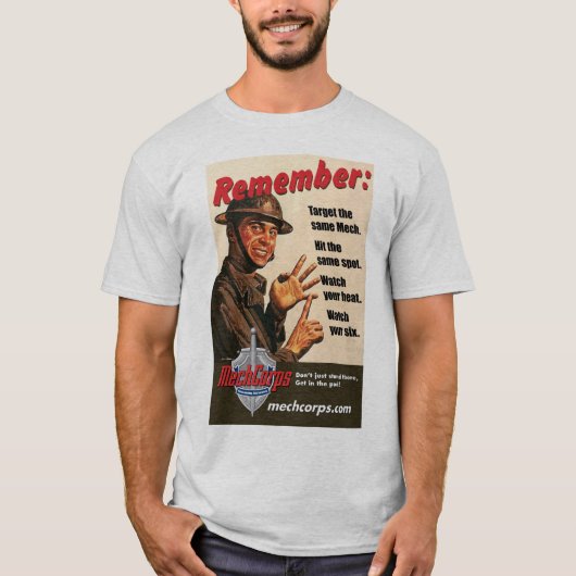 Sargeの指示(薄い色) - MechCorps Tシャツ (正面)