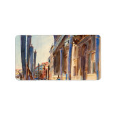 Sargentによるグランドキャナル上のゴンドラムーリング ラベル (正面)