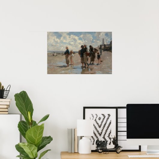 Sargent – カキ用魚釣りAt Cancale ポスター (ホームオフィス)