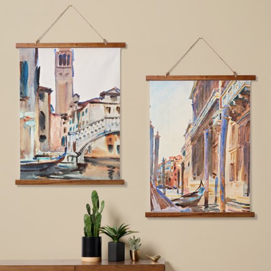 Sargent - 2つの有名な水彩画 吊り下げ型タペストリー (非対称)