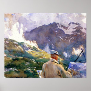 Sargent - Artist In The Simplon 1909 ポスター