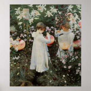 Sargent Carnation Lily Lily Rose ポスター