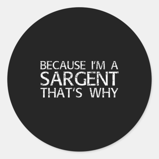 Sargent Gift Funny Surname Family Tree Birthday Re ラウンドシール (正面)