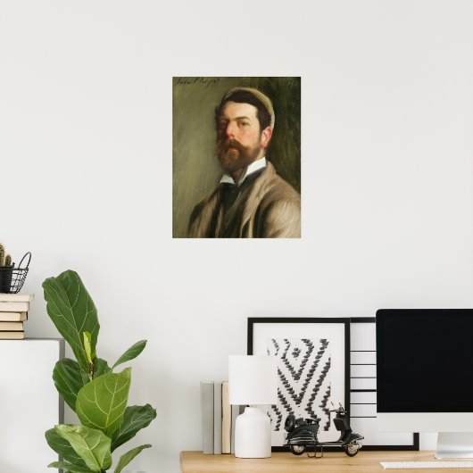 Sargent - Self-Portrait 1892 ポスター (ホームオフィス)