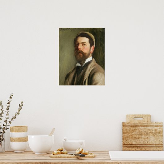 Sargent - Self-Portrait 1892 ポスター (キッチン)