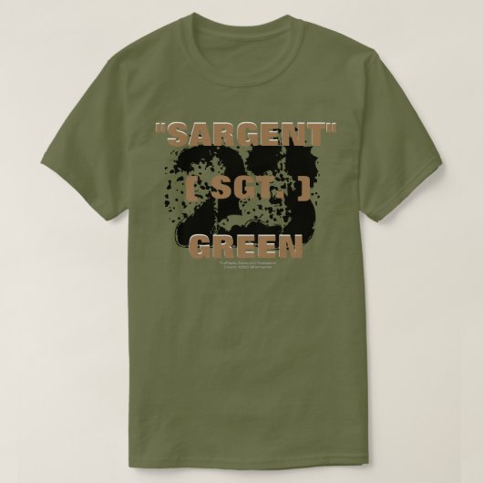 SARGENT (SGT) 緑のTシャツ Tシャツ (デザイン正面)