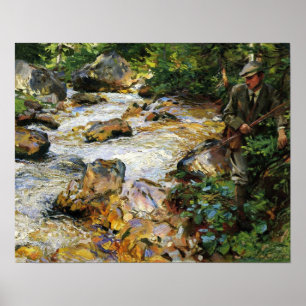 Sargent - Tyrol 1914のTroutストリーム ポスター