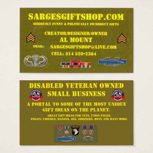 SARGESGIFTSHOP.COM (正面&裏面)
