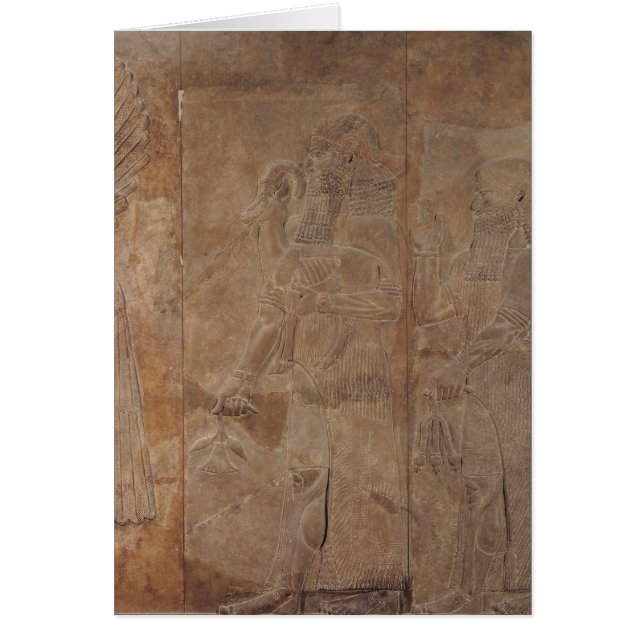 Sargon IIを描写するレリーフ、浮き彫り (正面)