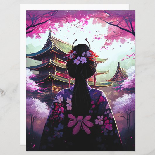 Sari Kirschblüten - Papierblatt (正面/裏面)