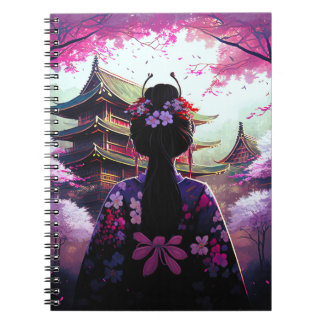 Sari Kirschbluten - Spiral Fotonotizbuch ノートブック