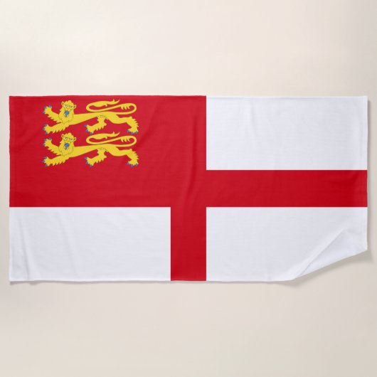 Sark Flag ビーチタオル (正面)