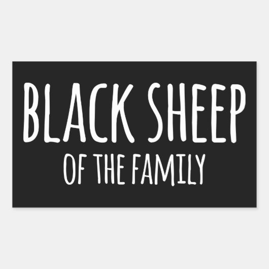 Sarkasmus Gothic Black Sheep of the Family 長方形シール (正面)