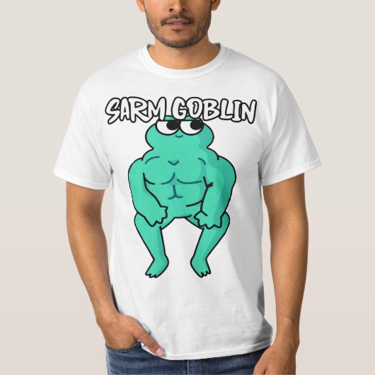 Sarm Goblin Funny Body Building Gym Muscles Workou Tシャツ (正面)