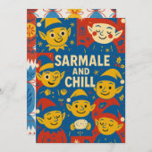 Sarmale and Chill elves Christmas Card  シーズンカード (正面/裏面)