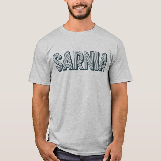 Sarnia Ontario テキストTシャツ – 故郷の誇り Tシャツ (正面)