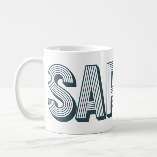 Sarnia Ontario Text T-Shirt – Clean Hometown Pride コーヒーマグカップ (左)