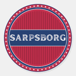 Sarpsborg City Pride Emblem – Norwegian Identity ラウンドシール