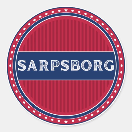 Sarpsborg City Pride Emblem – Norwegian Identity ラウンドシール (正面)