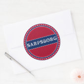 Sarpsborg City Pride Emblem – Norwegian Identity ラウンドシール (封筒)