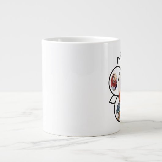 Sarva Dharmaの記号を用いるSathya Saiのババのジャンボマグ ジャンボコーヒーマグカップ (正面)