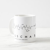 Saschaペプチド名mug コーヒーマグカップ (正面左)