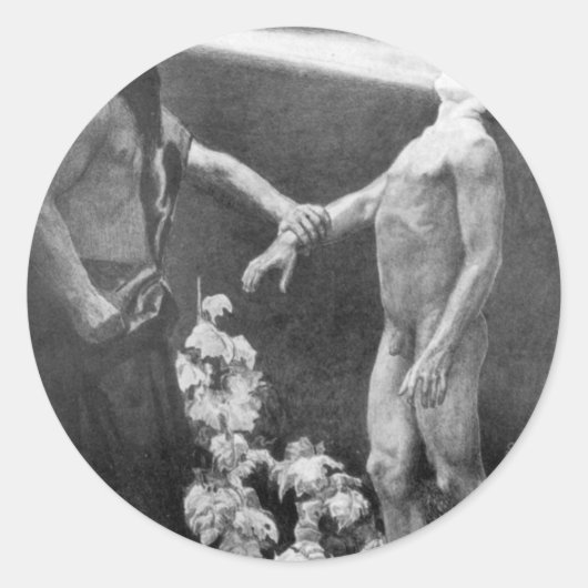 Sascha Schneider – 催眠ヴィンテージドイツのオカルト ラウンドシール (正面)