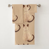 Sashaのあなたはシャムの猫好きの背部眺めPurrfect バスタオルセット (インサイチュ)