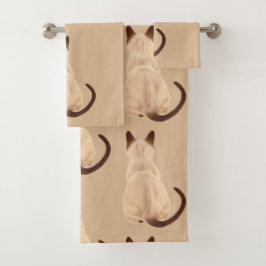 Sashaのあなたはシャムの猫好きの背部眺めPurrfect バスタオルセット