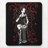 Sashaの赤によって入れ墨されるコルセットの妖精 マウスパッド (正面)