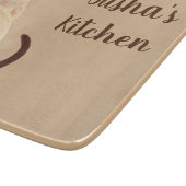 Sashaの遠くになスケッチを見るシャムの猫好きの子猫 カッティングボード (角)