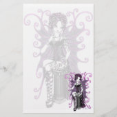 "Sasha"のオートクチュールのピンクのバレンタインの妖精の文房具 便箋 (正面)