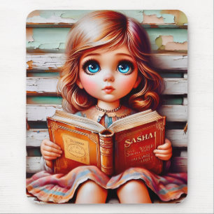 SASHA ~ヴィンテージガール彼女の本読~マウスパッド マウスパッド