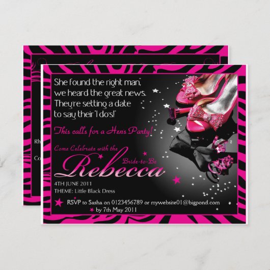 Sasha_HensParty 招待状 (正面/裏面)