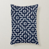 Sashiko seamless indigo dye pattern with tradition アクセントクッション (正面(垂直))