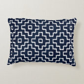 Sashiko seamless indigo dye pattern with tradition アクセントクッション (裏面)