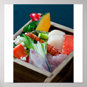 Sashimi in Japan, Japanese Cuisine ポスター