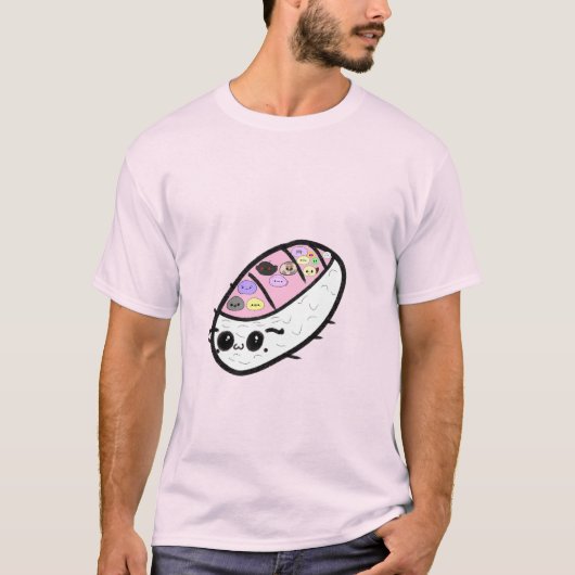 Sashimi Pill Bug Cute Funny Animal Mochis Tシャツ (正面)