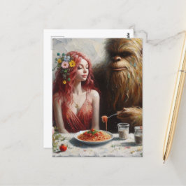 Sashquatch and His Date on Spaghetti Night ポストカード