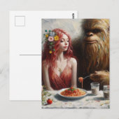 Sashquatch and His Date on Spaghetti Night ポストカード (正面/裏面)