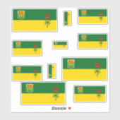 Saskatchewanフラググラフィック シール (シート)