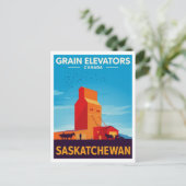 Saskatchewan Grain Elevator Vintage ポストカード (スタンド正面)